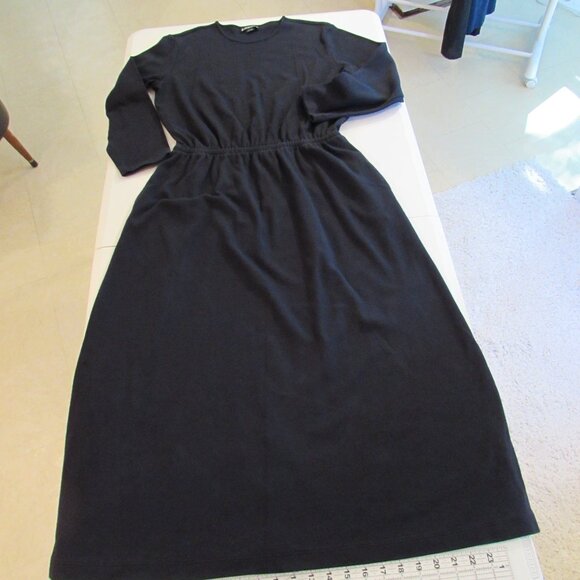 Vintage Lands End Thick Cotton Drop Waist Maxi Pockets L/S Large - Picture 1 of 16